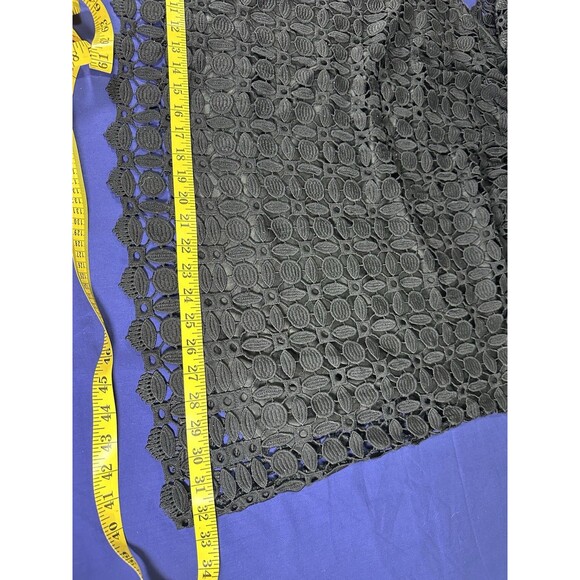 Cato Black Crochet Knit Short Sleeve Top Size 26/28 - Picture 7 of 13